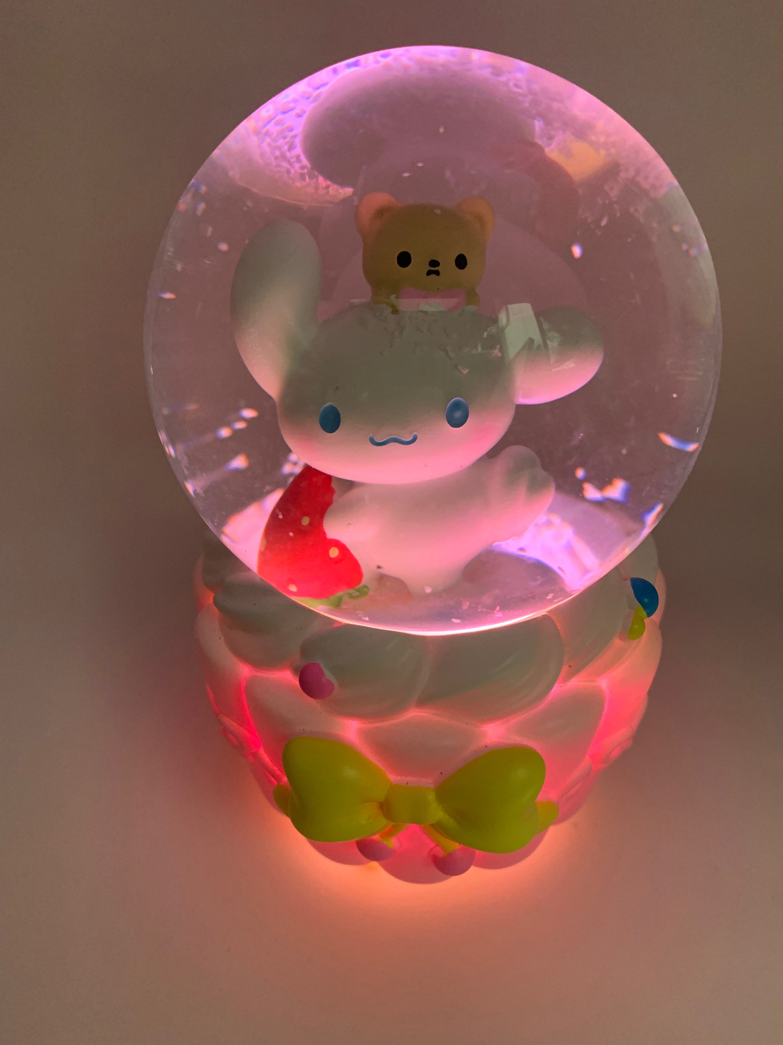 Hello Kitty Musical Snow Globe 3D Crystal Ball, Music Box with Colorful LED Light 1 (13cm)