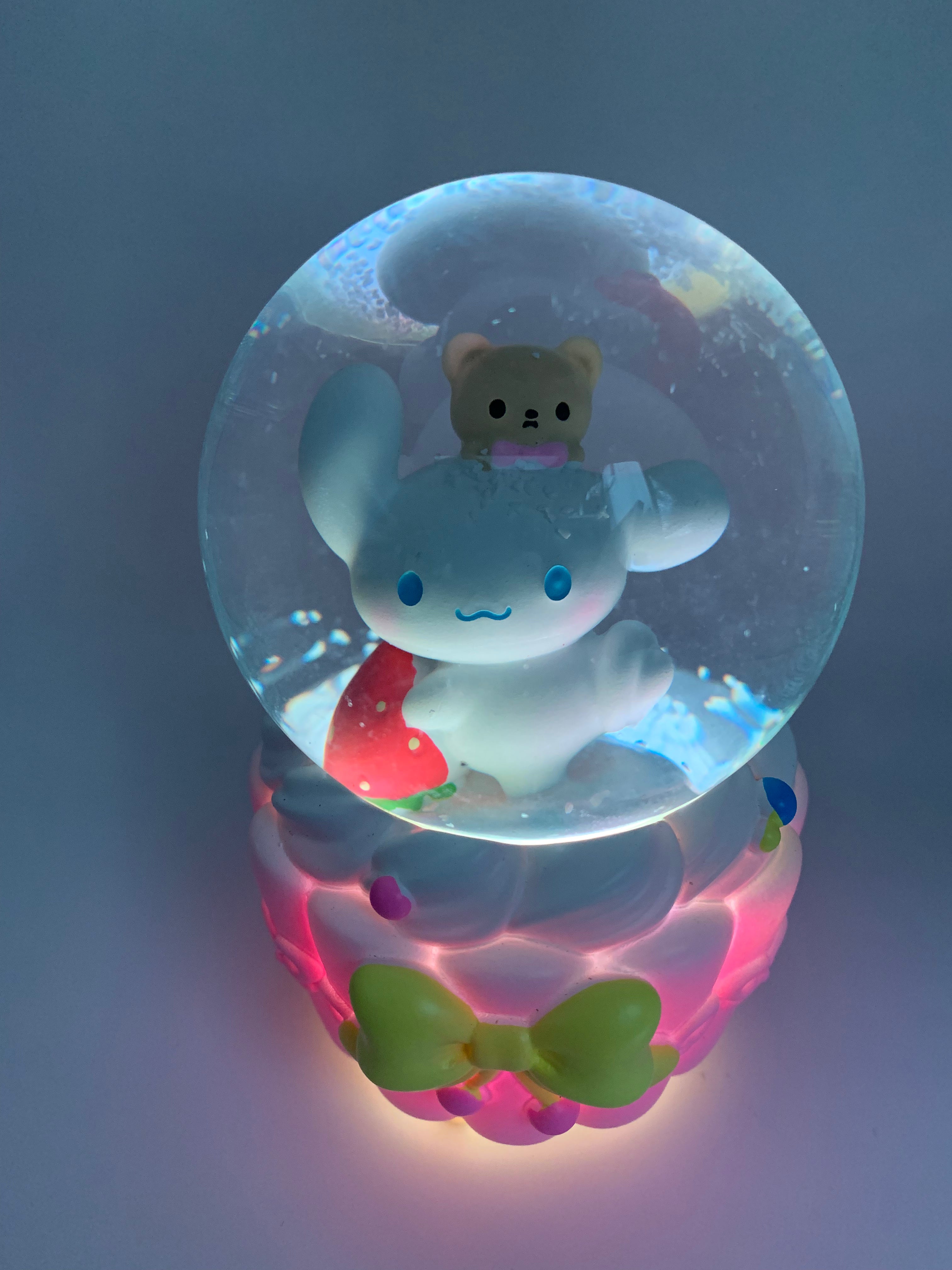 Hello Kitty Musical Snow Globe 3D Crystal Ball, Music Box with Colorful LED Light 1 (13cm)