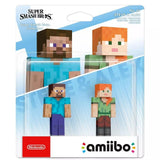 Amiibo Super Smash Bros Minecraft Steve and Alex 2 Pack