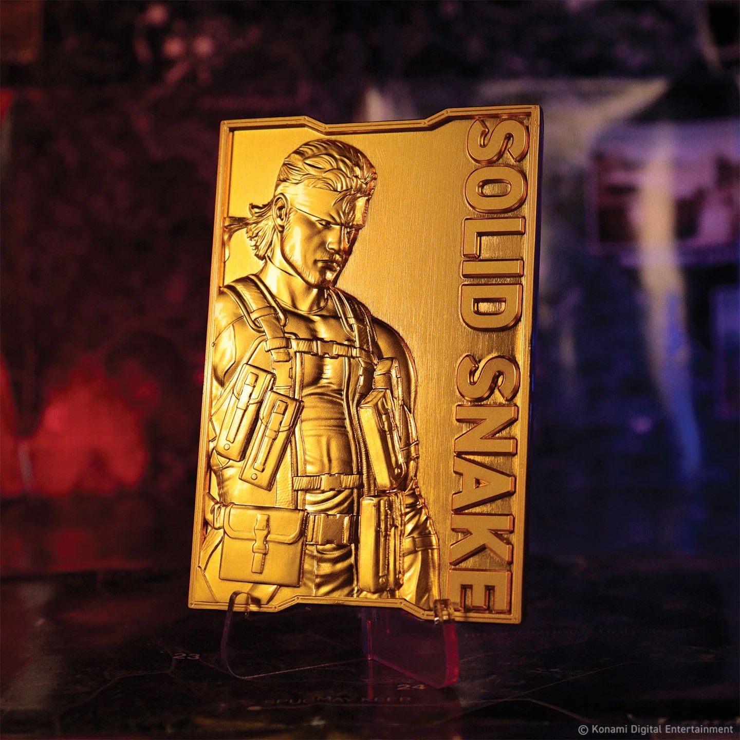 Official Metal Gear Solid 2 - 24k Gold Plated Snake Ingot