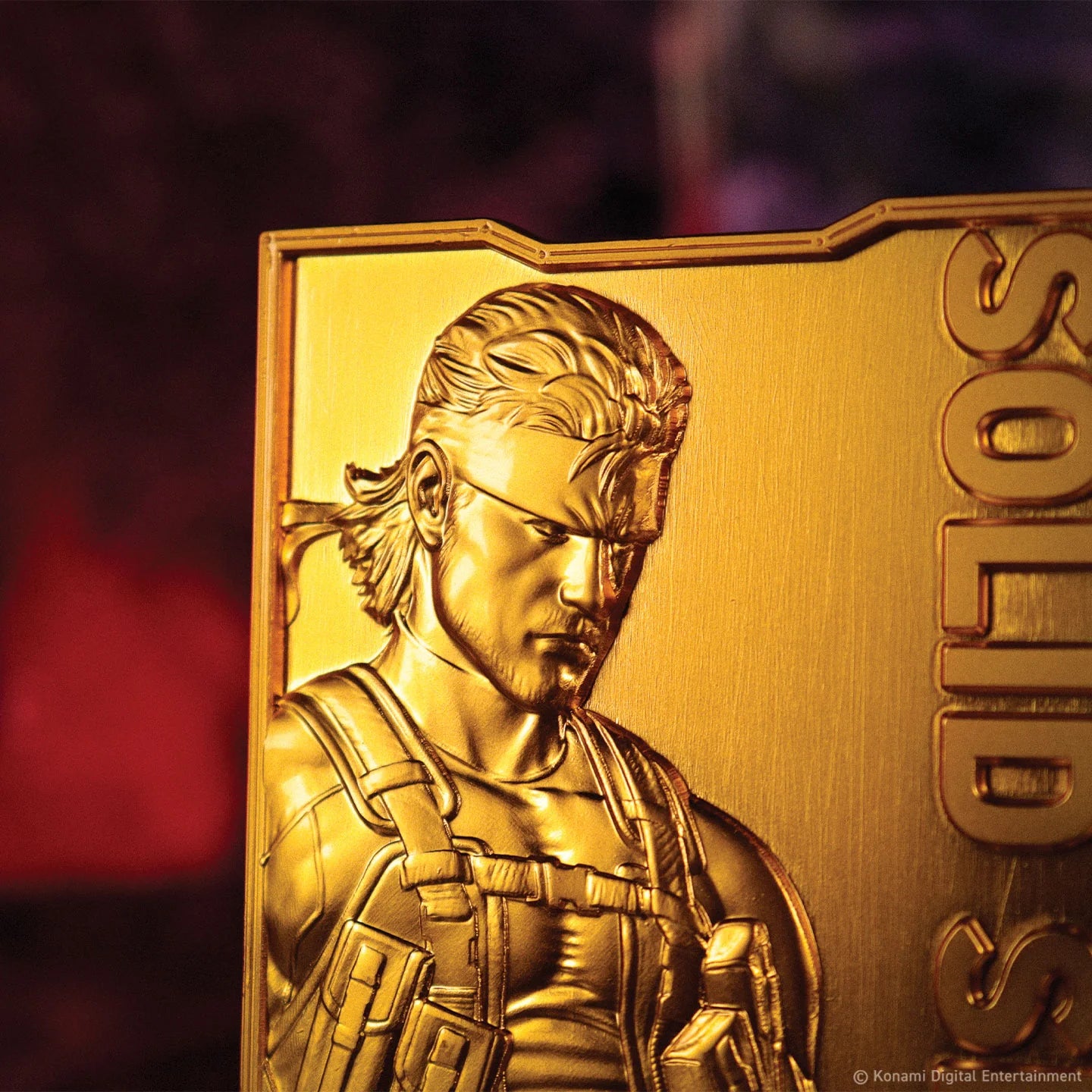 Official Metal Gear Solid 2 - 24k Gold Plated Snake Ingot