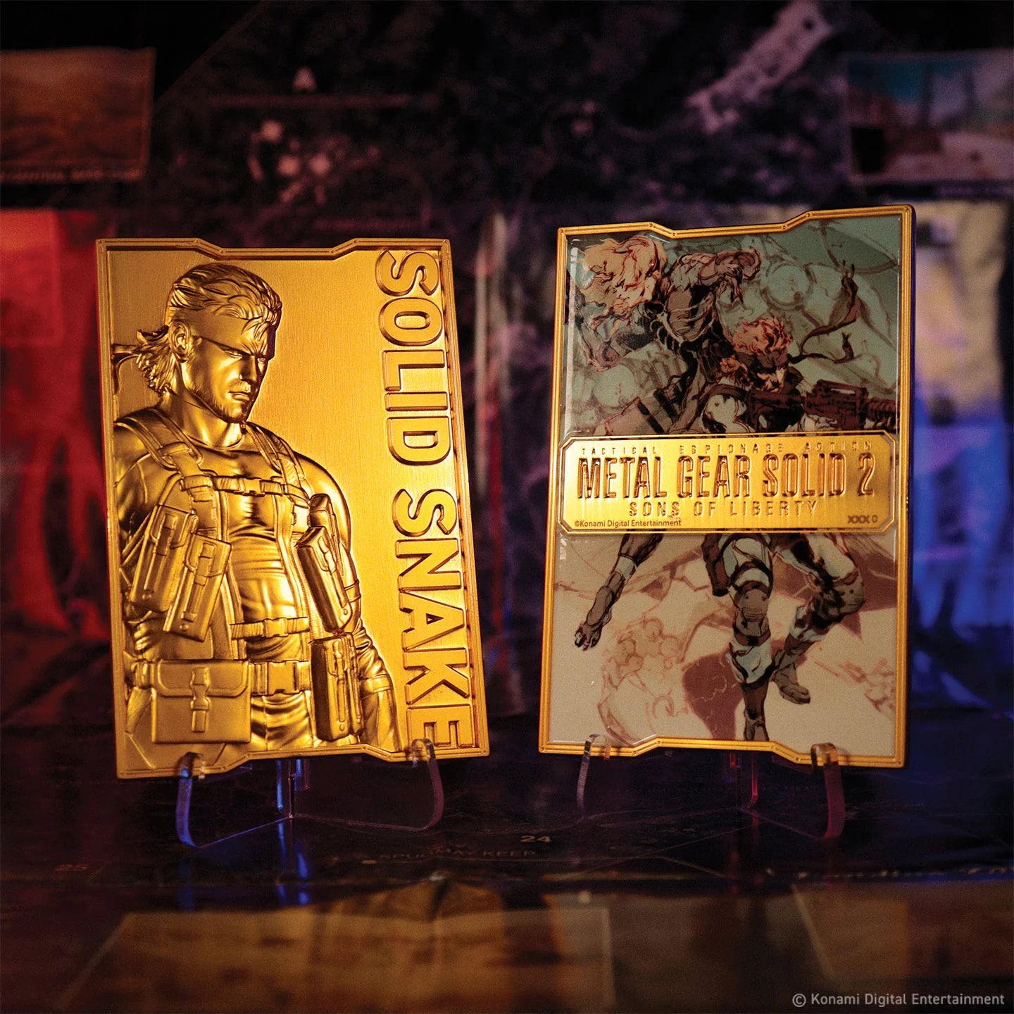 Official Metal Gear Solid 2 - 24k Gold Plated Snake Ingot