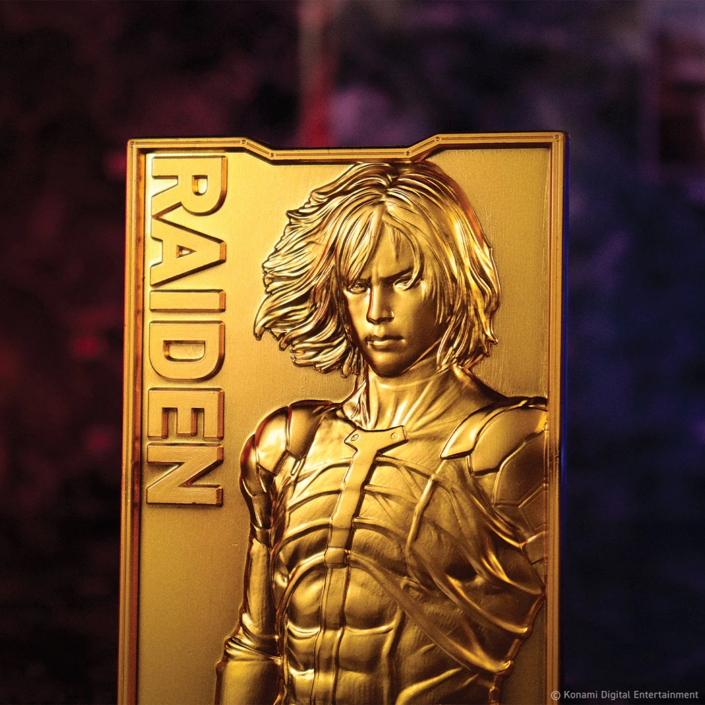 Official Metal Gear Solid 2 - 24k Gold Plated Raiden Ingot