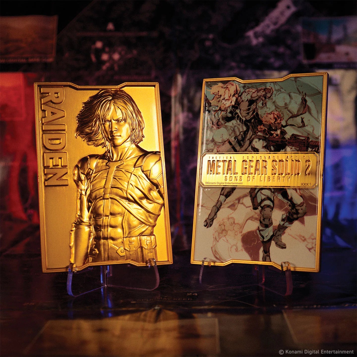 Official Metal Gear Solid 2 - 24k Gold Plated Raiden Ingot