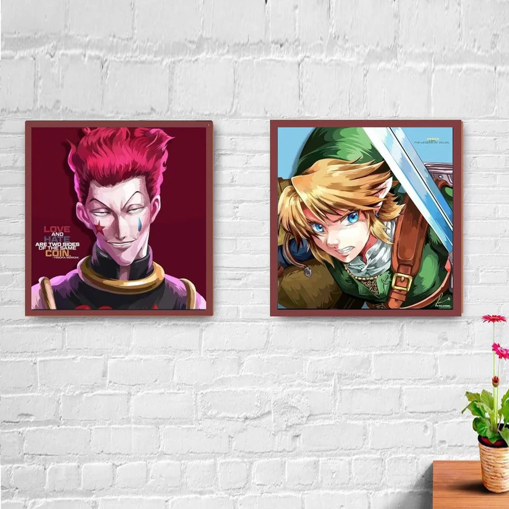 Game Boy Pokemon Yellow Version Decorative Painting Wall Wooden Posters (30x30cm)
