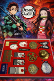 Anime Demon Slayer Metal Necklace & Keychain Collection Box 15pcs