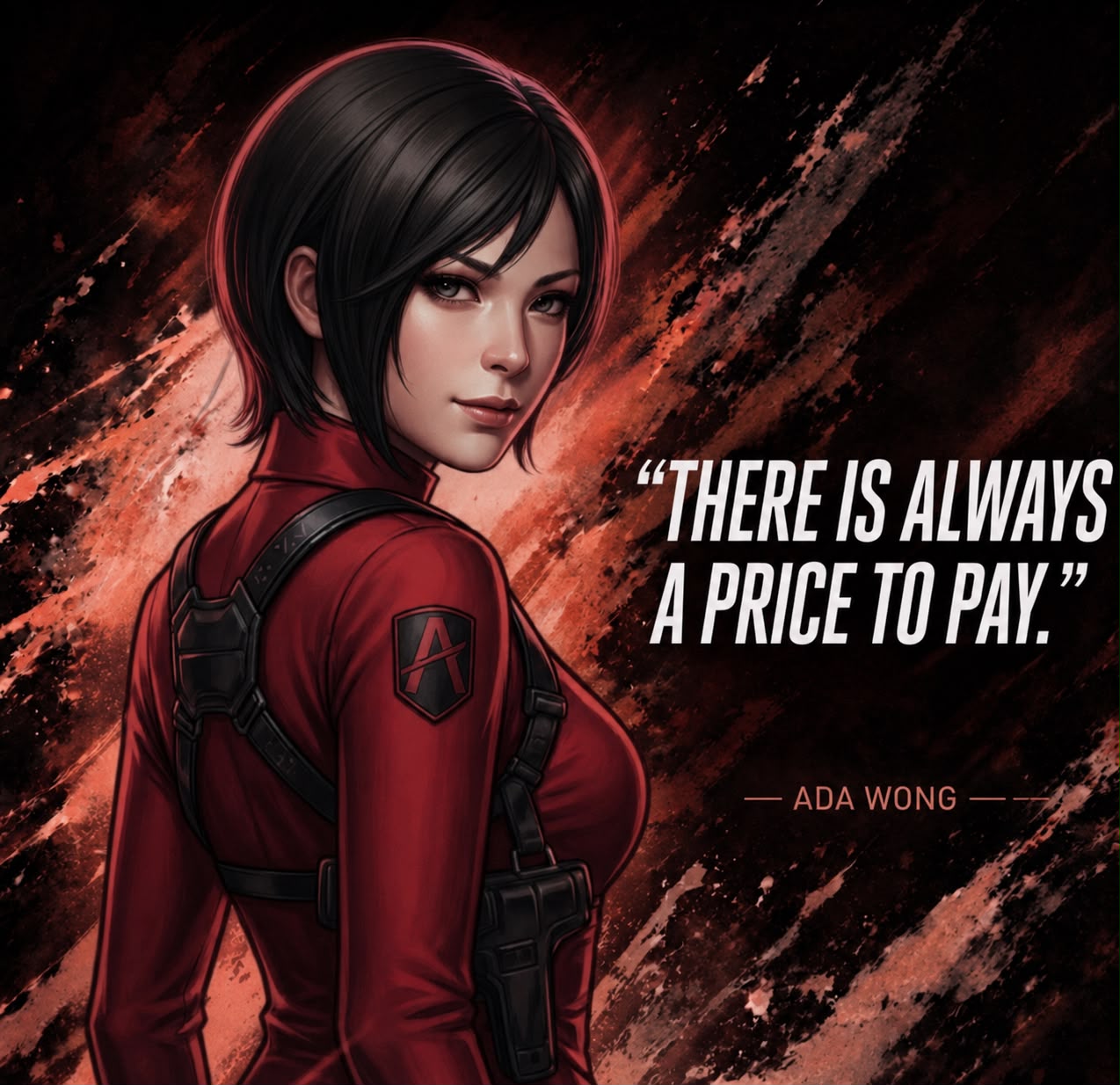 [Horror] Resident Evil Ada Wong Frameless Art Painting on Acrylic Sheet (30x30cm)