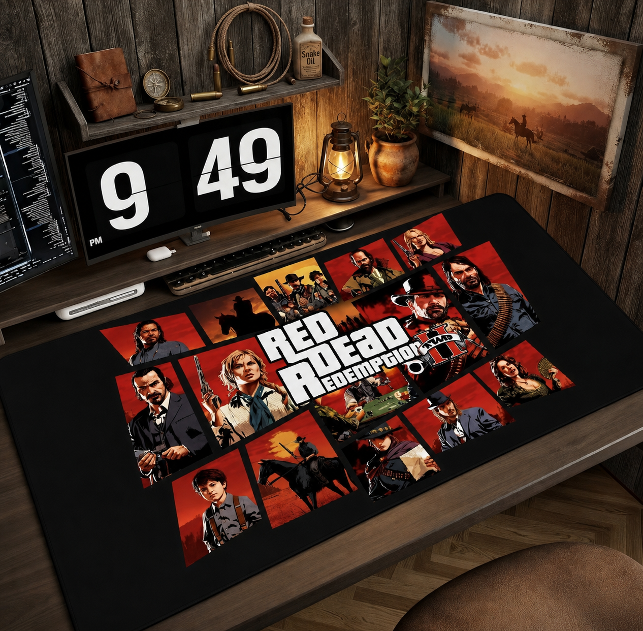 Red Dead Redemption Gaming Mousepad (Size 60x30)