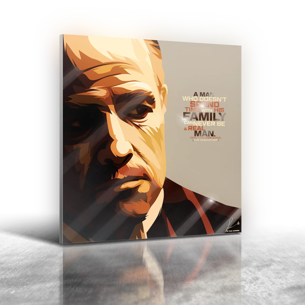 The Godfather - Don Vito Corleone Ver 3 Frameless Art Painting (30x30cm)