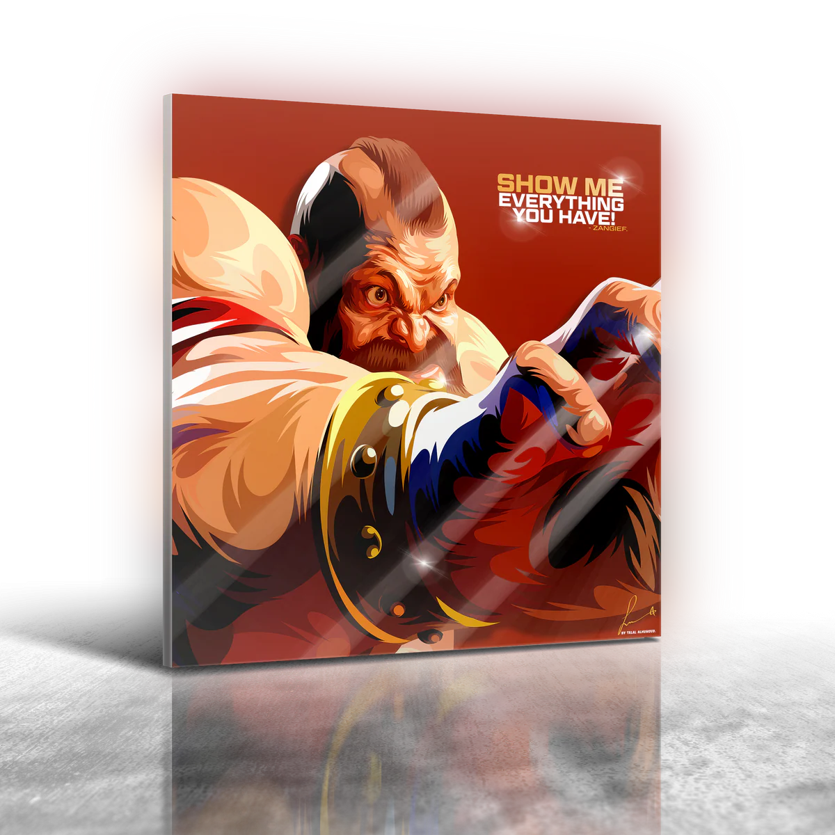 Street Fighter 6 -Zangief Frameless Art Painting (30x30cm)