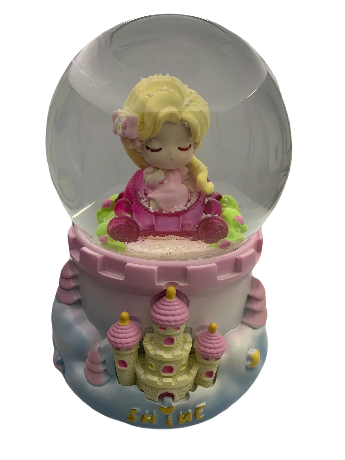 Disney Rapunzel Musical Snow Globe 3D Crystal Ball, Music Box with Colorful LED Light (17cm)