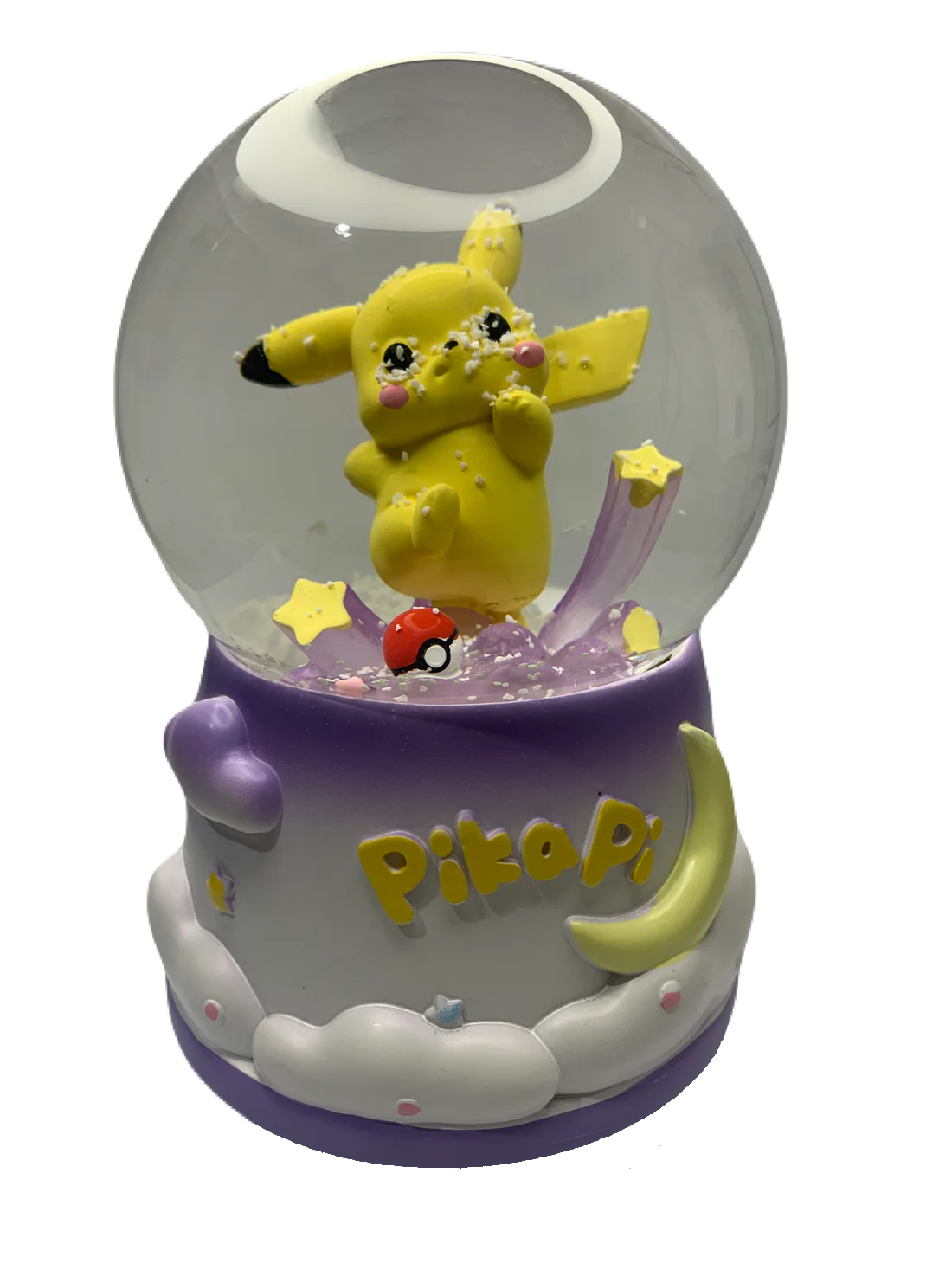 Pokemon Pikachu Musical Snow Globe 3D Crystal Ball, Music Box with Colorful LED Light (17cm)