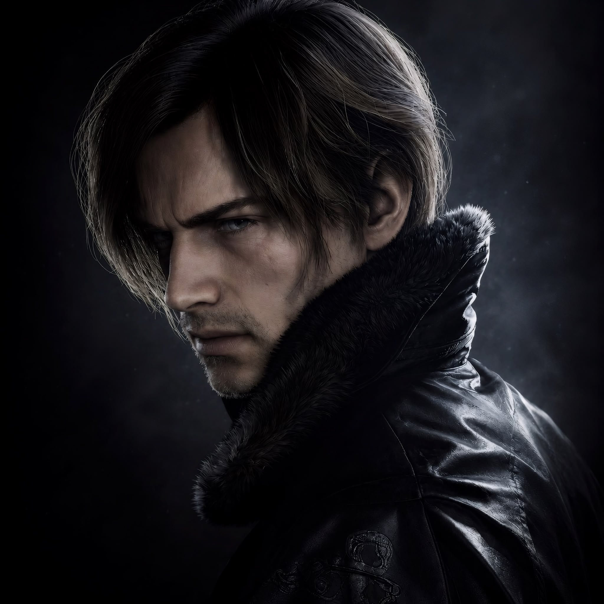 Resident evil Leon Kennedy Frameless Art Painting on Acrylic Sheet (30x30cm)