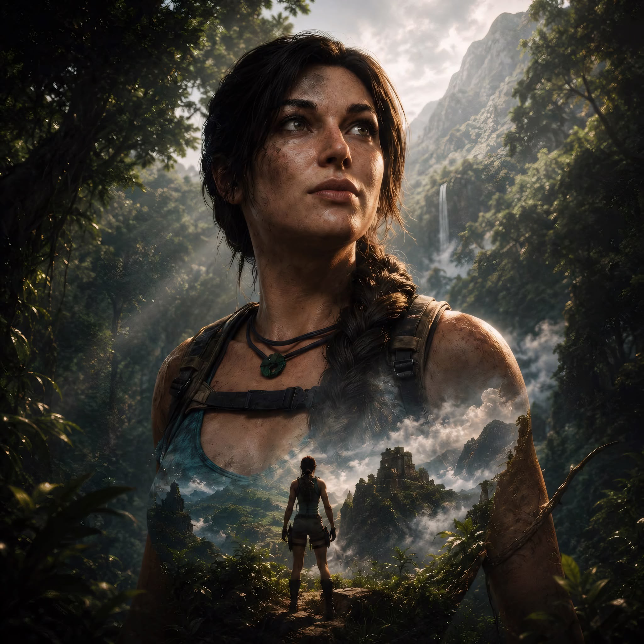 Tomb Raider: Lara Croft Frameless Art Painting on Acrylic Sheet (30x30cm)
