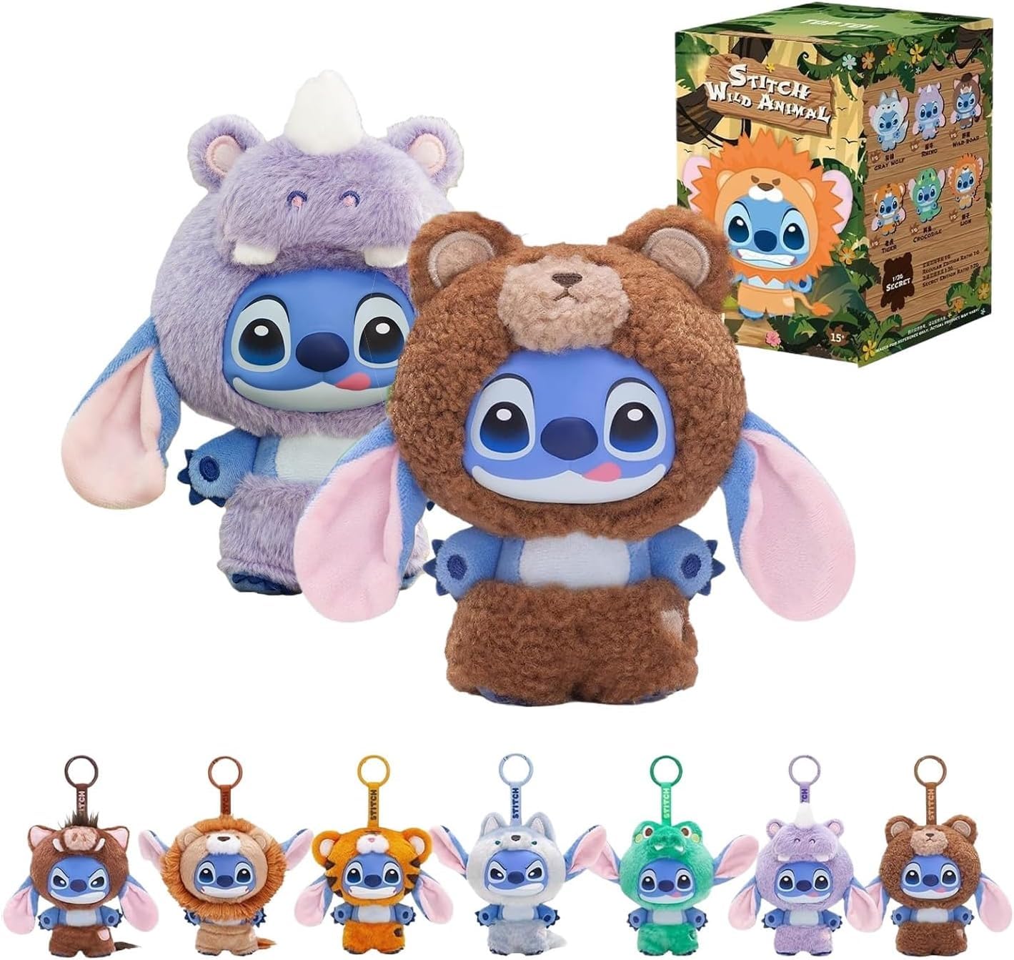 Disney Lilo And Stitch Wild Animal Series Vinyl Plush Toy Blind Box