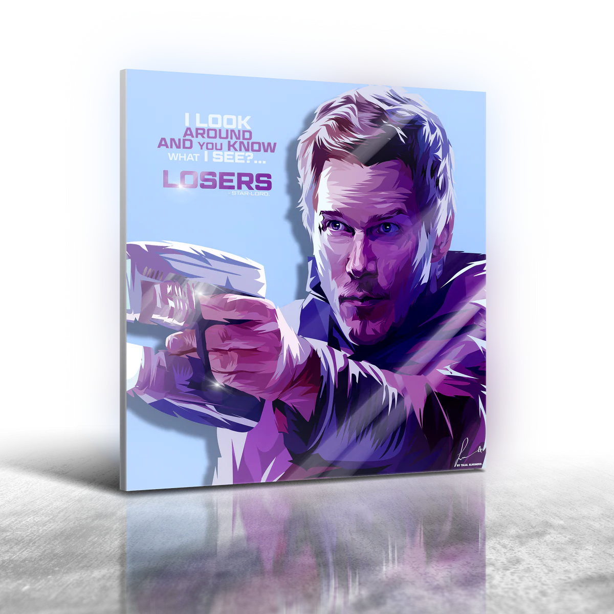Star Lord Frameless Art Painting (30*30 cm)