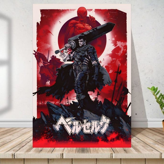 Anime Berserk Decorative Painting Wall Wooden Posters (28x43cm)