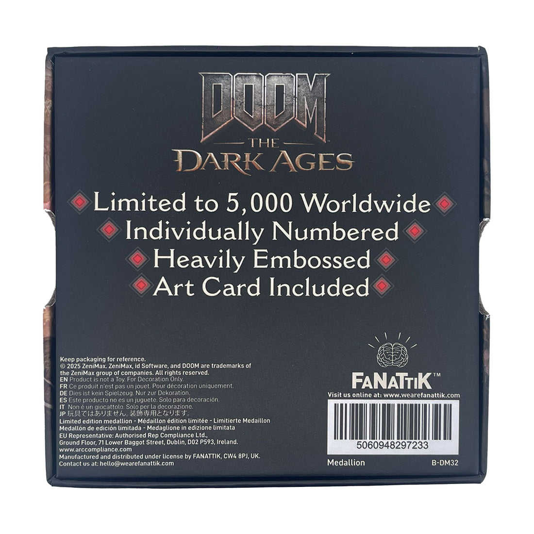 Official DOOM: The Dark Ages Shield Saw Medallion and Art Card Limited to 5,000 Pieces