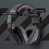 Astro A10 Gaming Headset Gen 2 Wired Headset for Playstation, Nintendo Switch, PC, Mac - Black