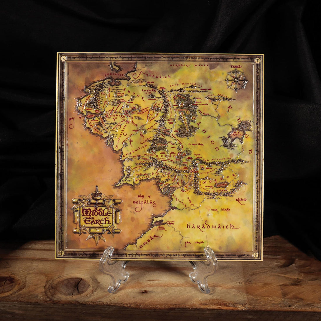 Official The Lord of the Rings - Limited Edition Metal Map of Middle-Earth