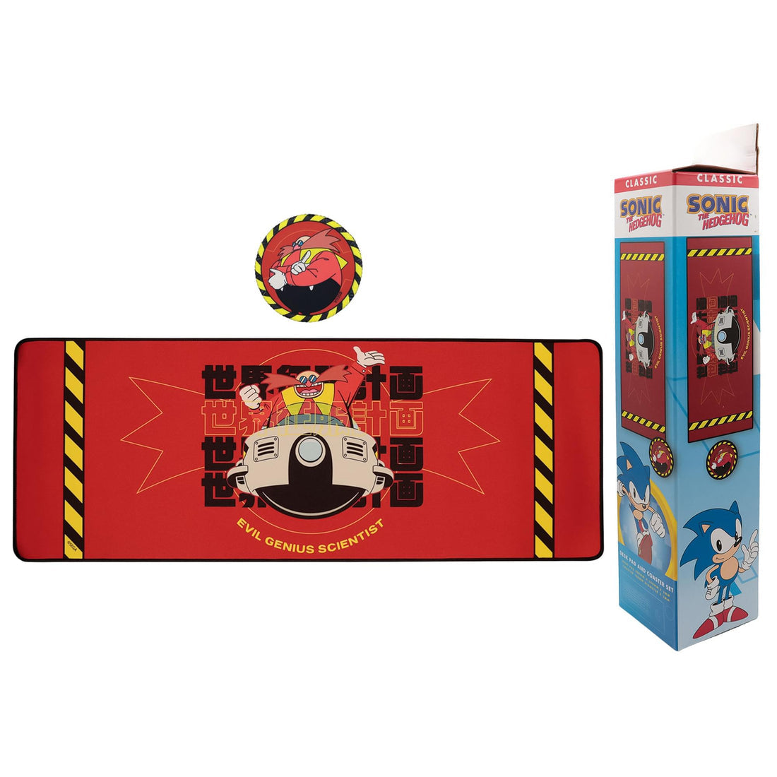Official Sonic The Hedgehog – Dr. Eggman Deskpad & Coaster Set