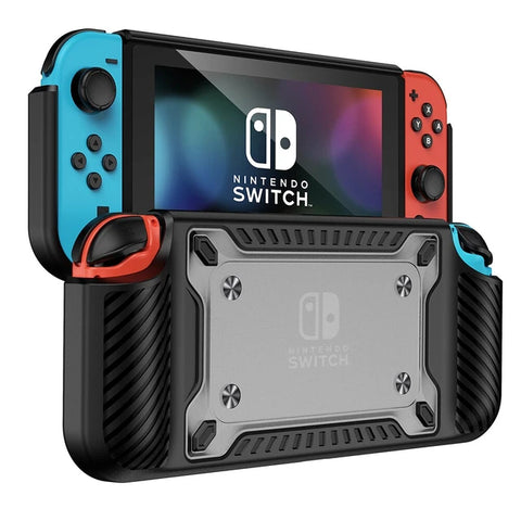 [IBR] Protective Cover for Nintendo Switch OLED Console Shell Anti-fall Shockproof with 5 Game Cards Storage Slot