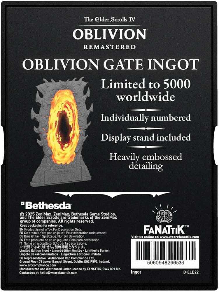 Official The Elder Scrolls IV - Oblivion Gates Ingot
