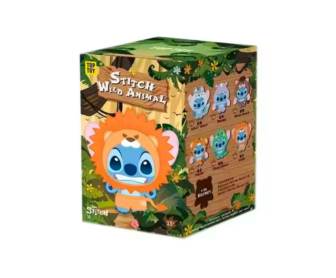 Disney Lilo And Stitch Wild Animal Series Vinyl Plush Toy Blind Box