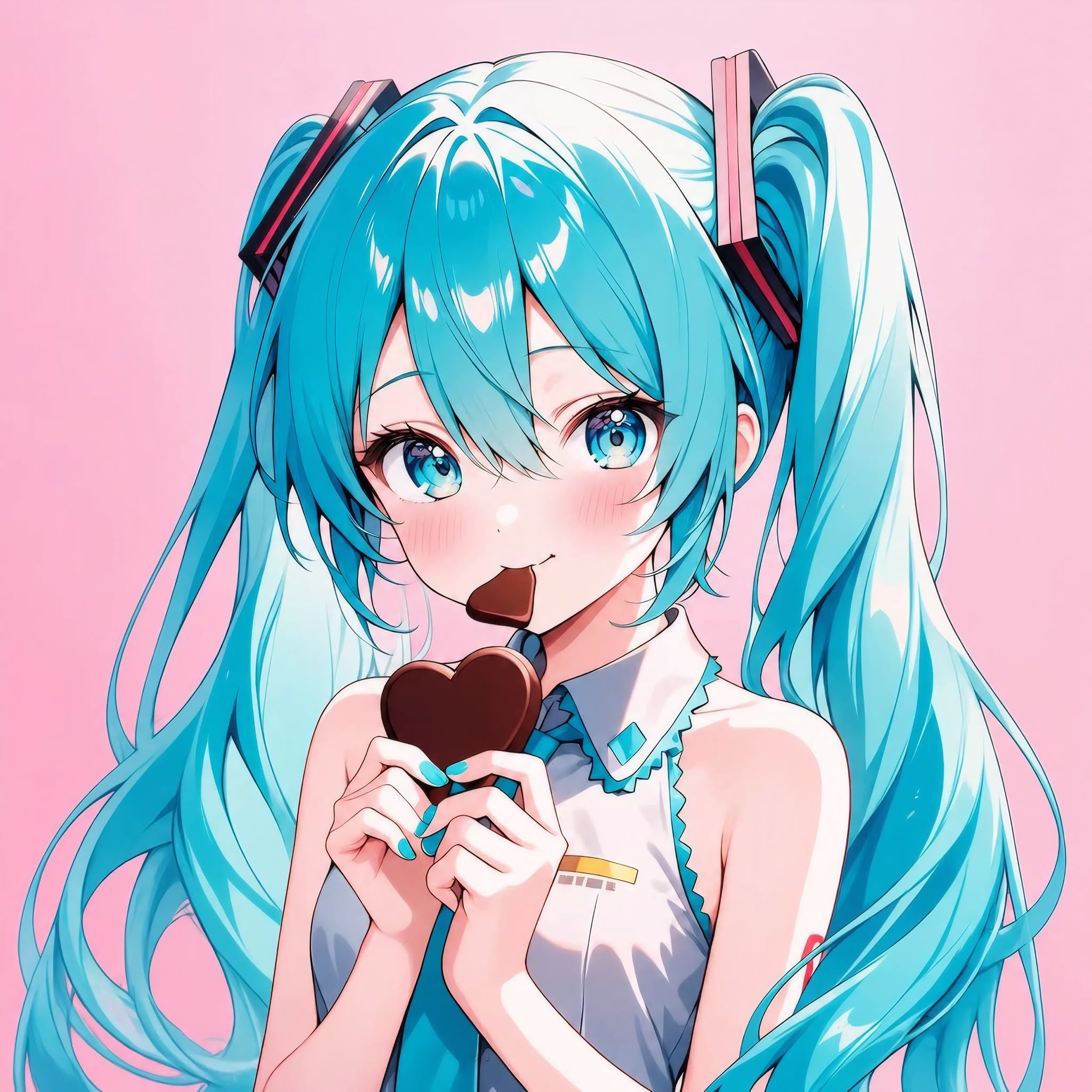 Anime Hatsune Miku Frameless Art Painting on Acrylic Sheet (30x30cm)