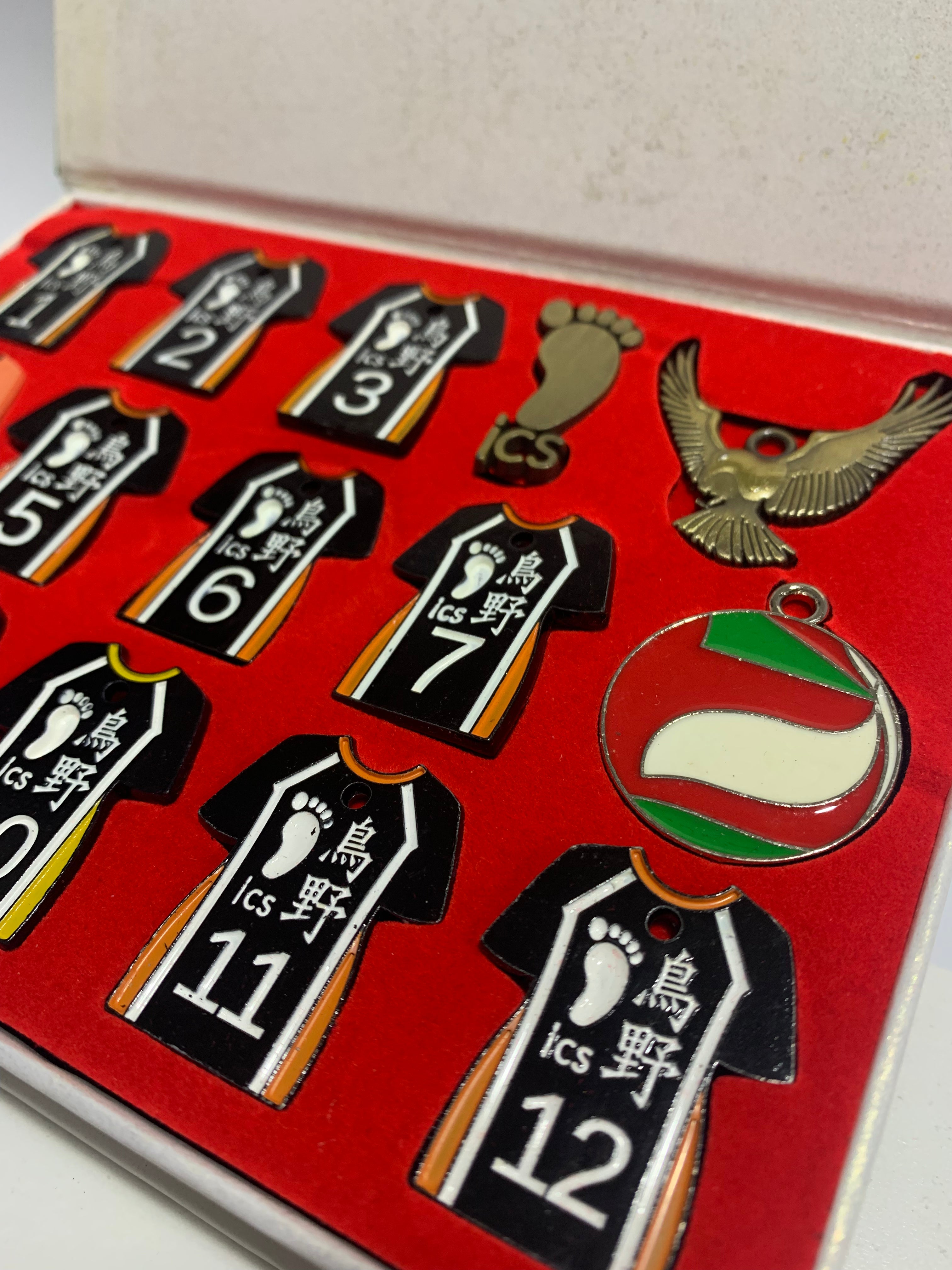Anime Haikyu Metal Necklace & Keychain Collection Box 15pcs