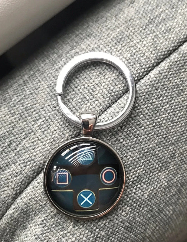 Playstation Button Pad Controller Keychain