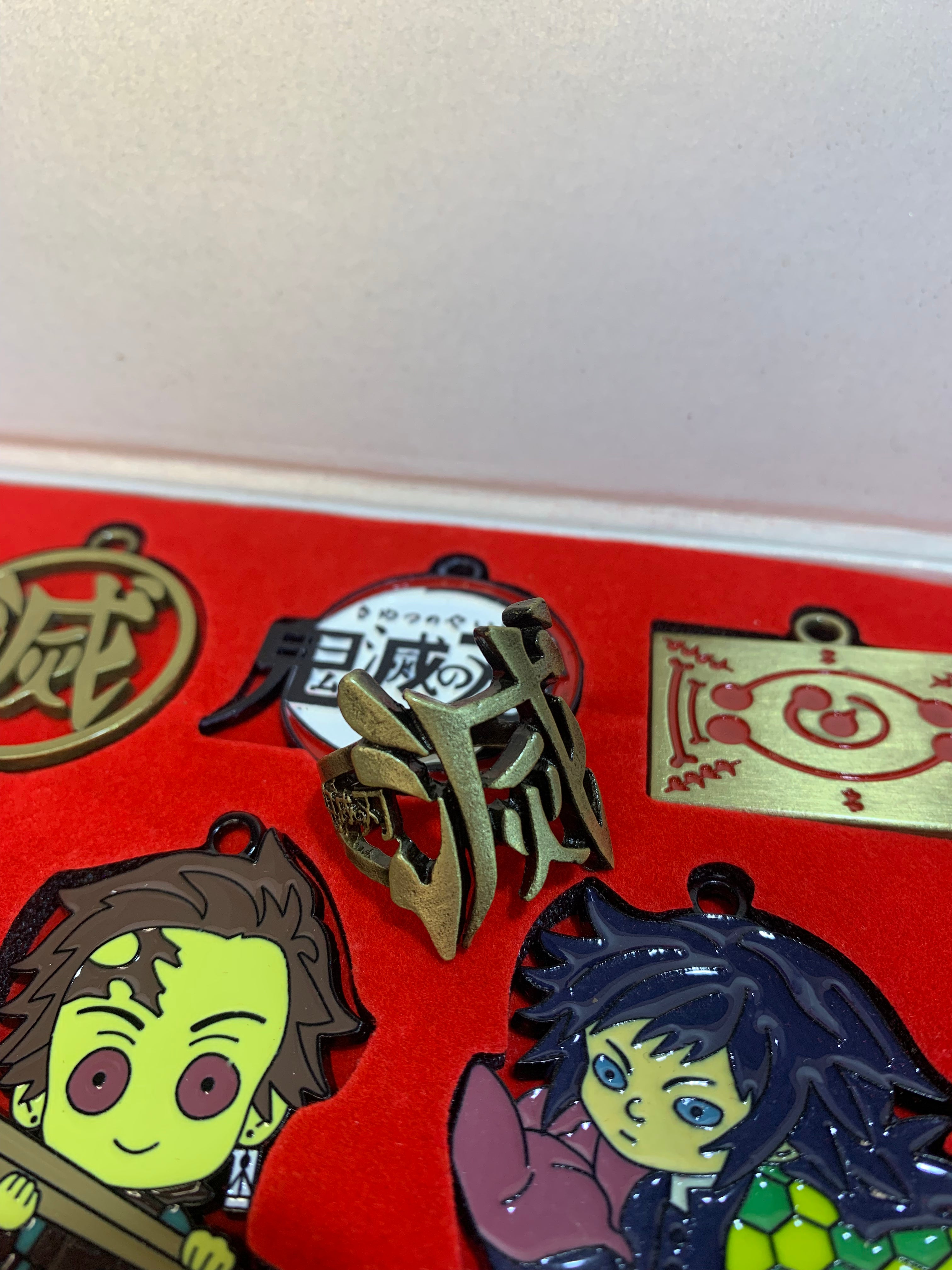 Anime Demon Slayer Metal Necklace & Keychain Collection Box 23pcs