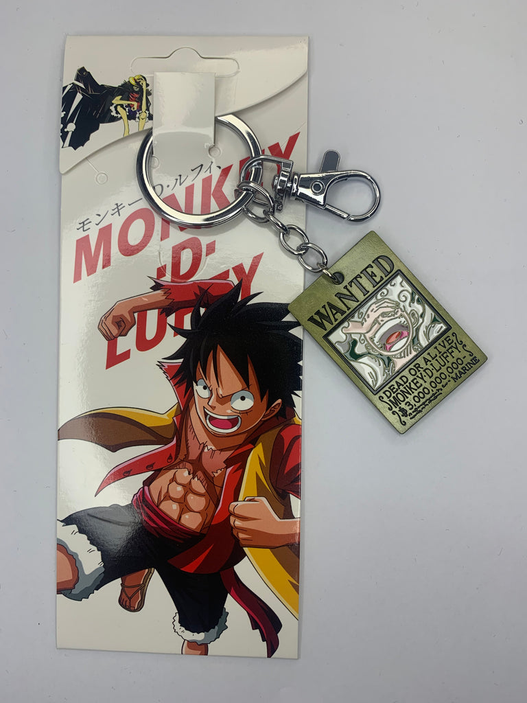 Anime One Piece Luffy Gear 5 Wanted Metal Keychain