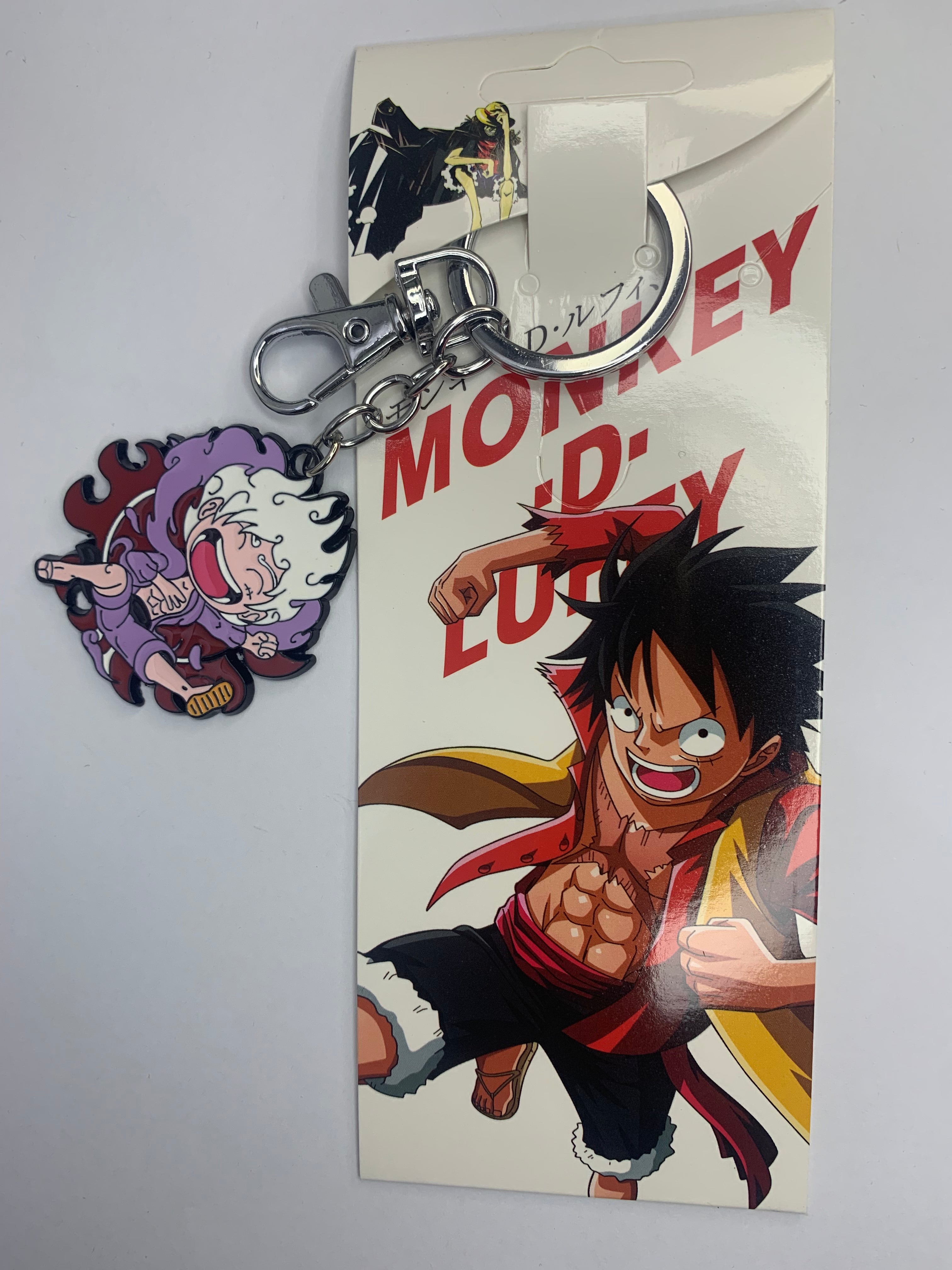 Anime One Piece Luffy Gear 5 Metal Keychain