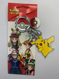 Anime Pokemon Pikachu With Poke Ball Keychain