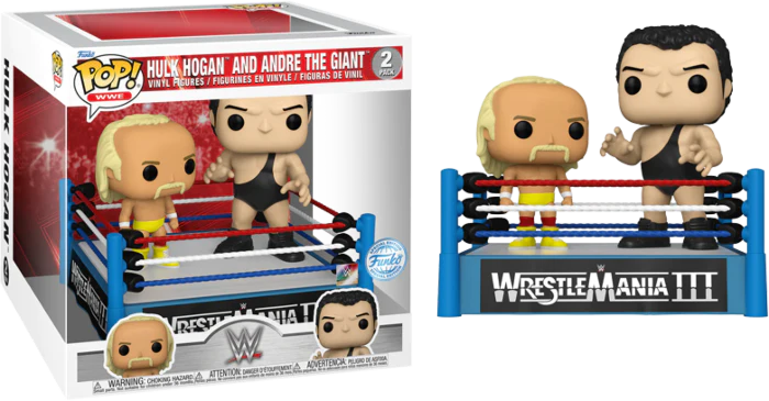 Funko Pop WWE - Hulk Hogan vs. Andre The Giant Wrestlemania III Moment - 2-Pack 6”