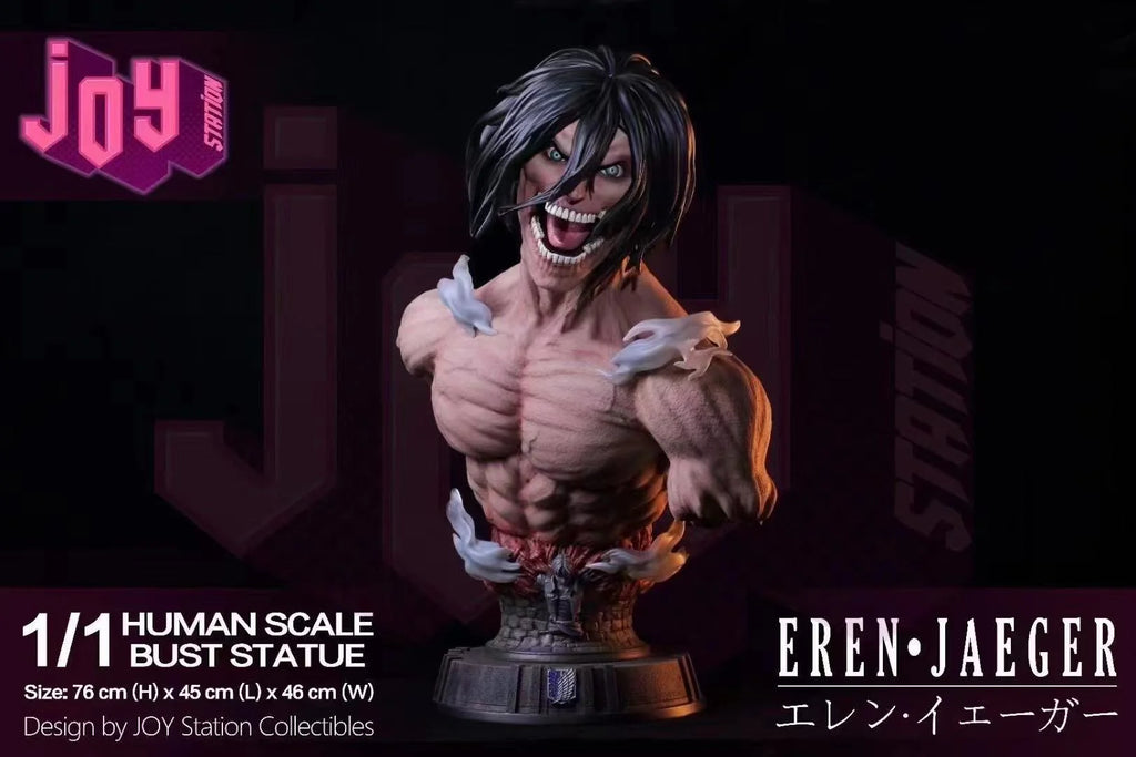 [RTR] Anime Attack On Titan Titan Eren Yeager 1/4 Human Scale Bust Statue (20cm)