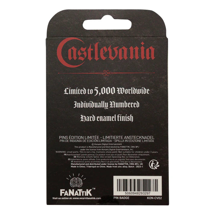 Official Castlevania Alucard Limited Edition Pin Badge