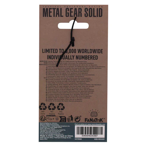 Official Metal Gear Solid 2 The Orange Cardboard Box Keyring