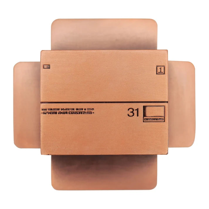 Official Metal Gear Solid 2 Replica Antique Gold Plated Cardboard Box