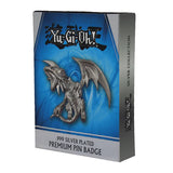 Official Yu-Gi-Oh! Limited Edition Blue Eyes White Dragon .999 Silver Plated XL Pin Badge