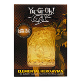 Official Yu-Gi-Oh! GX Elemental Hero Avian 24K Gold Plated Ingot (Limited to 2000)