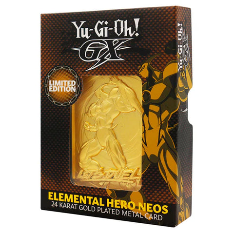 Official Yu-Gi-Oh! GX Elemental Hero Neos 24k Gold Plated Ingot (Limited to 2000)