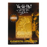 Official Yu-Gi-Oh! GX Elemental Hero Neos 24k Gold Plated Ingot (Limited to 2000)