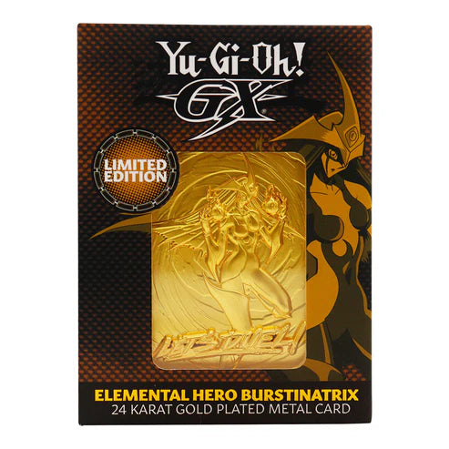 Official Yu-Gi-Oh! GX Elemental Hero Burstinatrix 24k Gold Plated Ingot (Limited to 2000)