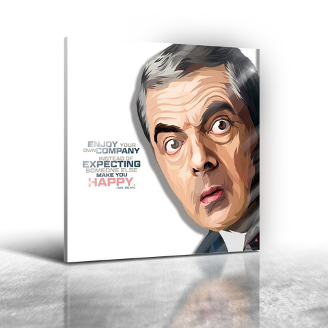 Mr. Bean Frameless Art Painting (30x30cm)