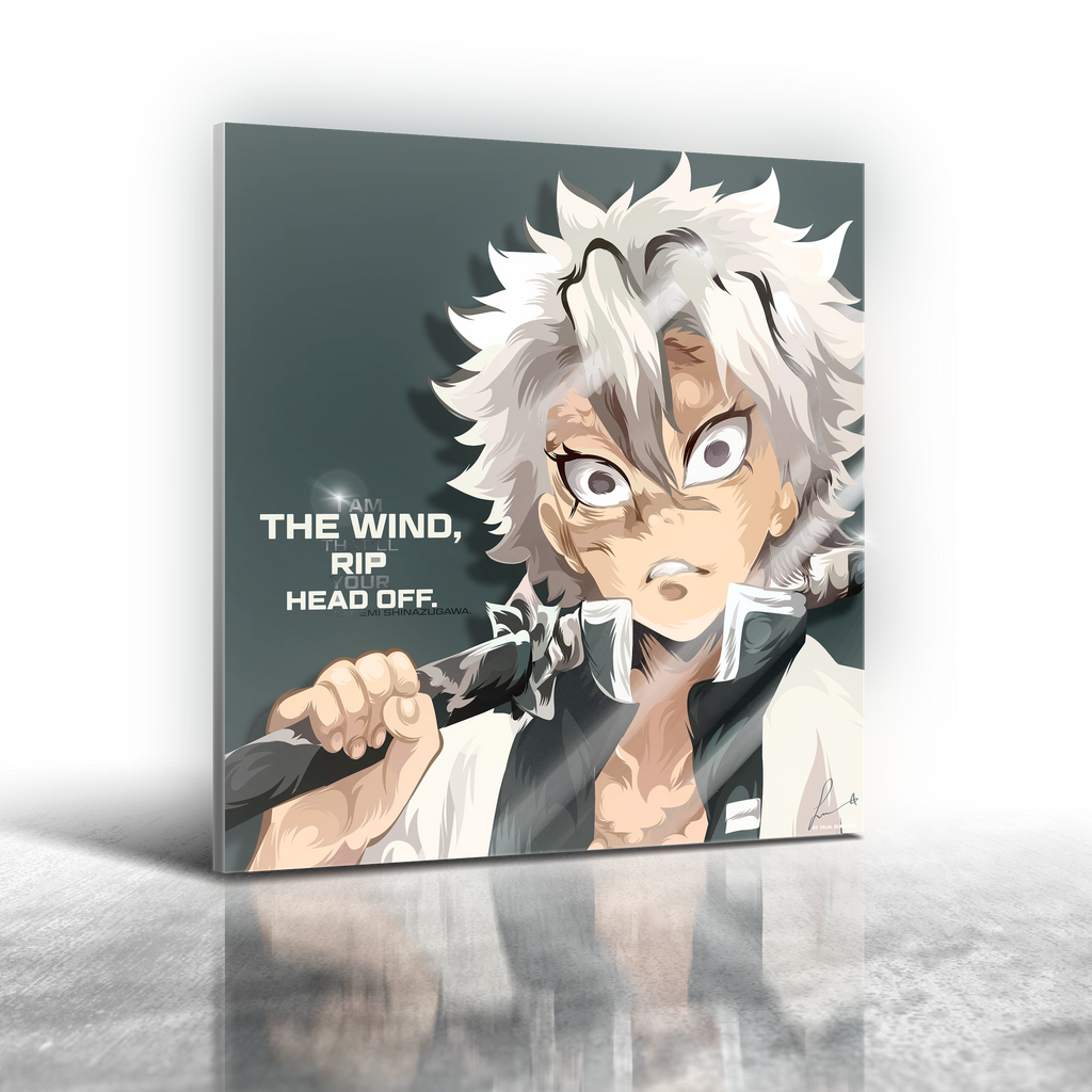 Anime Demon Slayer - Sanemi Shinazugawa Frameless Art Painting (30x30cm)