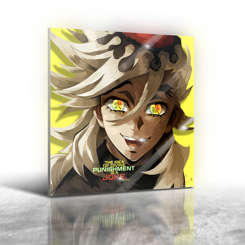 Anime Demon Slayer Doma Frameless Art Painting (30*30 cm)
