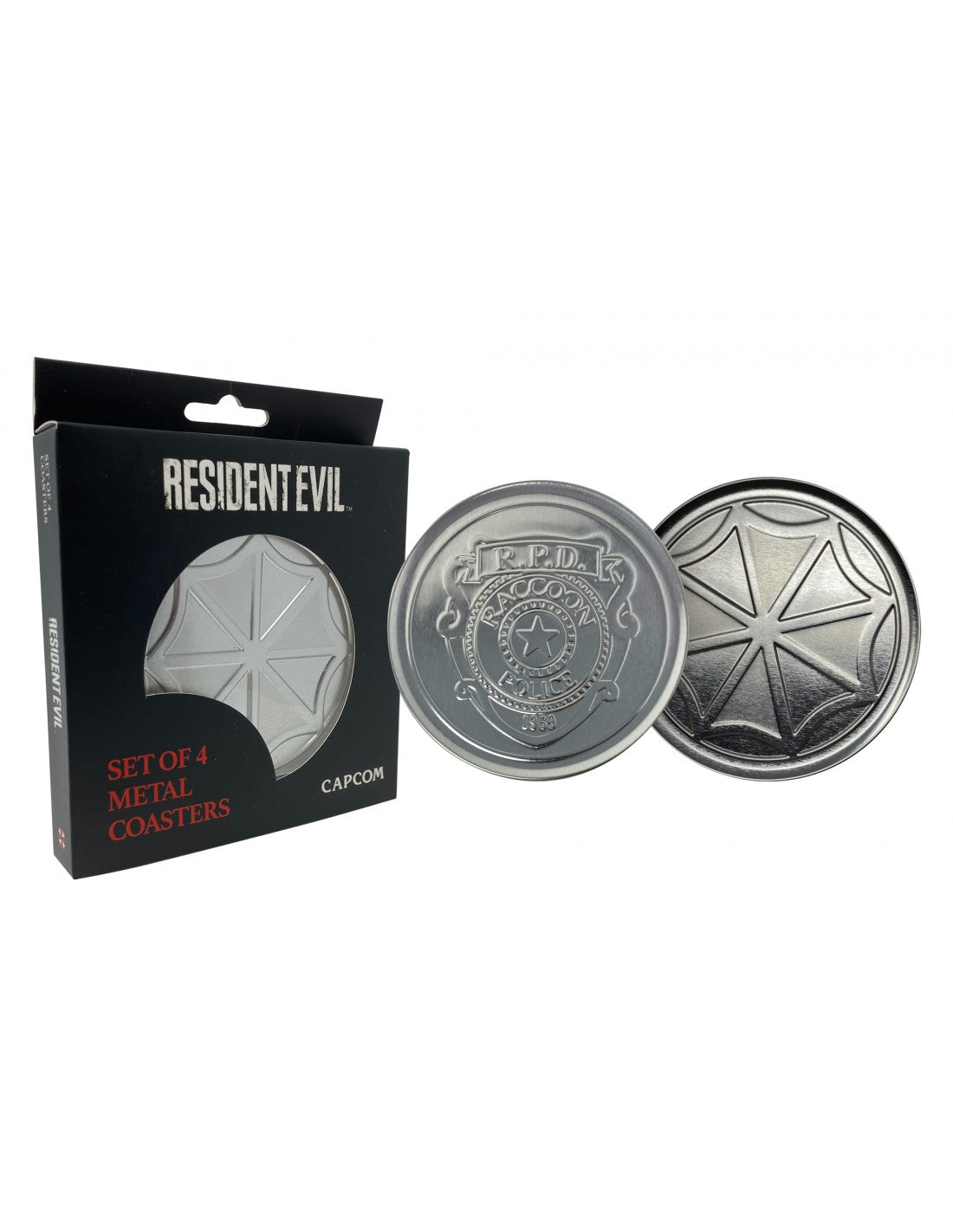 [Horror] Official Resident Evil Metal Drink Coaster Set of 4