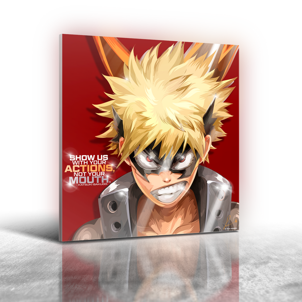 Anime My Hero Academia - Katsuki Bakugo Frameless Art Painting (30x30cm)